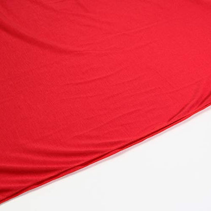 Super Soft Cotton Blend Lightweight Solid Color Multi Loop Infinity Scarves - color: Red