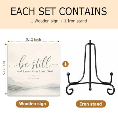 Be Still and Know That I Am God Wood Sign 5.1" Christian Decor(037 - color: Be still8
