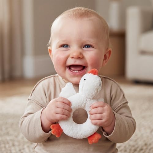 Karenhi White Goose Stuffed Animal Little Stuffed Animal Praying Baptism - color: White