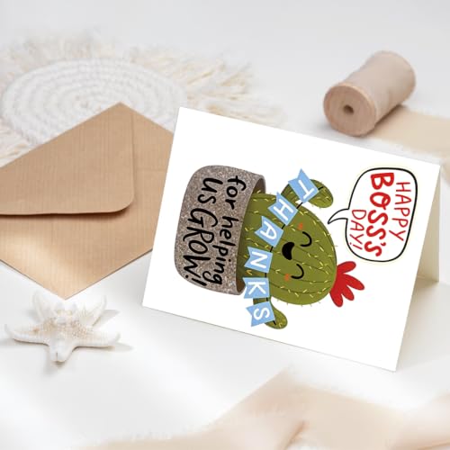 Cute Boss Day Card Gifts, Boss's Day Gifts for Women Men - color: BK-139