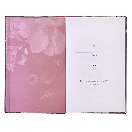 Christian Art Gifts Flexcover Journal | Be Still and Know – Psalm 46:10 Bible Verse | Floral Inspirational Notebook w/128 Lined Pages, 5.5” x 8.5”