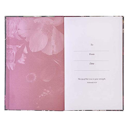 Christian Art Gifts Flexcover Journal | Be Still and Know – Psalm 46:10 Bible Verse | Floral Inspirational Notebook w/128 Lined Pages, 5.5” x 8.5”