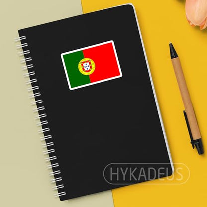 (3Pcs) Portugal Flag Stickers – Portuguese National Flag Vinyl Decals - color: Portugal