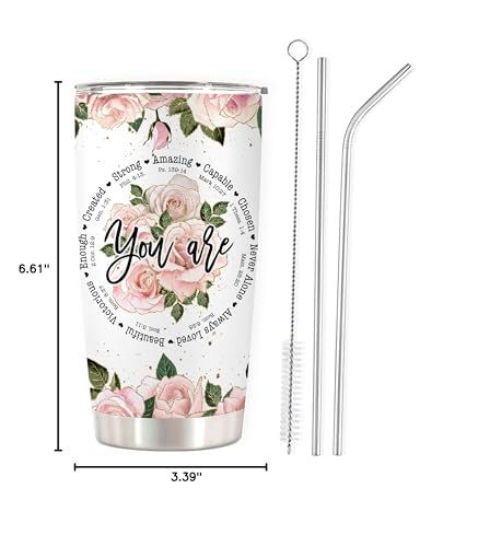 Christian Gifts For Women - Birthday Gift For Mom Friends Women Her Wife Coworkers Cups - Inspirational Religious Jesus Stainless Steel Tumblers 20oz - color: You Are