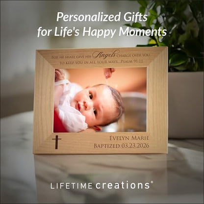 Lifetime Creations Baptism Picture Frame 5x7, Personalized Boy or Girl - color: Custom - Baptism, size: 5" x 7" Landscape