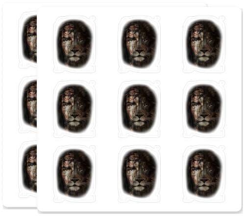 Jesus Lion of Judah Christian Faith 18 Pack 2 Inch Vinyl Stickers