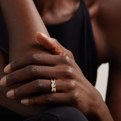 Cross Ring Women 14K Gold Plated Statement Stackable Engagement Christian - color: D-Silver