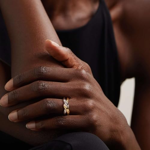 Cross Ring Women 14K Gold Plated Statement Stackable Engagement Christian - color: E-Silver
