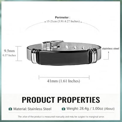 YHWH Stainless Steel Bracelet for Men Women - Laser Engraved Biblical Hebrew Wristband, Adjustable Unisex Cuff Bangle (Christian Religious Jewelry Gift) ﻿ ﻿