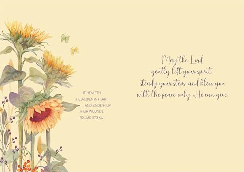 KJV Sunflowers Sympathy Card, 1 Count - color: Sunflower Sympathy