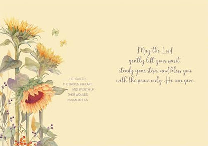 KJV Sunflowers Sympathy Card, 1 Count - color: Sunflower Sympathy