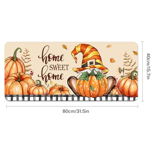 Britimes Large Mouse Pad, Mouse Pad, 31.5 x 15.7 Inch, Fall Gnome Pumpkin - color: Fall Gnome Pumpkin
