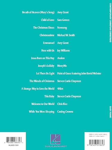 Contemporary Christian Christmas | Easy Piano Sheet Music Book for Beginners and Worship Players | Christmas Songbook with Inspirational CCM Arrangements | Faith-Based Piano Music for Holiday