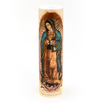 Our Lady of Guadalupe, LED Flameless Devotional Prayer Candle