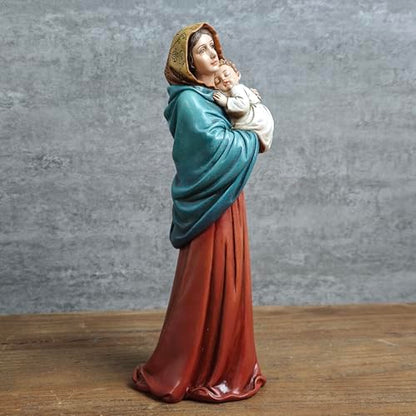 BC Catholic Madonna of The Streets Statue, Blessed Virgin Mary Figure, Holy Mother Home Décor, Religious Gift 9.2" H, Renaissance Sculpture Handmade by Buildclassic