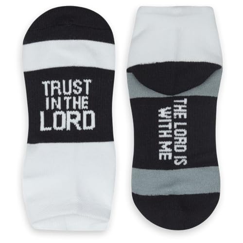 Gone For a Run Motivational Ankle Running Socks - Affirmation Runners Gifts - color: Trust in the Lord (Black)