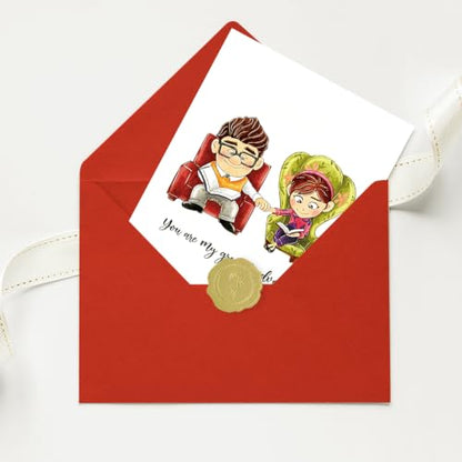 fancu Romantic Anniversary Card Gift for Husband Wife - color: ZC-058