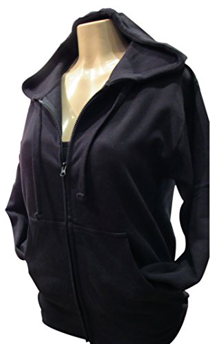 Black and Silver Rhinestone Cross and Angel Wings Black Zipper Hoodie - size: X-Small