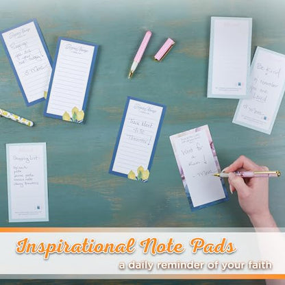 Christian Art Gifts Magnetic Notepad & Pen Set, Trust in the Lord Scripture - color: Purple & Teal Floral/Trust in the Lord