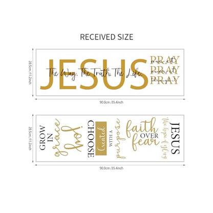 BBTO Bible Verse Stickers Peel & Stick,Faith Over Fear - style: Faith over Fear