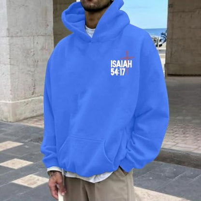 Christian Hoodies for Men Jesus Religious Faith Tops - color: Blue, size: Small