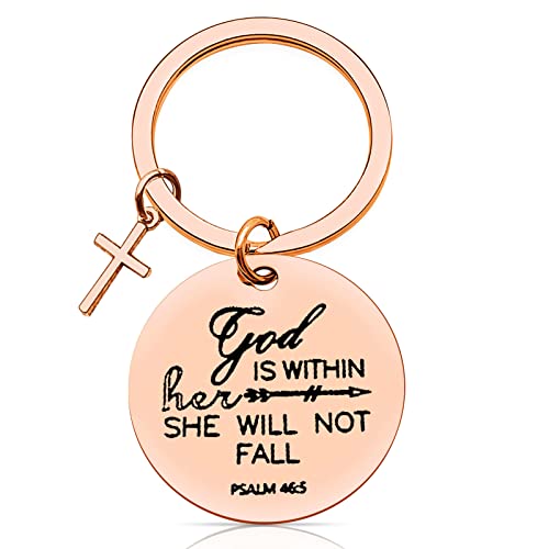 Vadaka Religious Christian Keychain for Women Girls Daughter Bible Verse Keychain Encouragement Inspirational Gifts Baptism Present Jewelry Easter Prayer Gifts Birthday Thanksgiving Gift