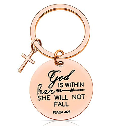 Vadaka Religious Christian Keychain for Women Girls Daughter Bible Verse Keychain Encouragement Inspirational Gifts Baptism Present Jewelry Easter Prayer Gifts Birthday Thanksgiving Gift