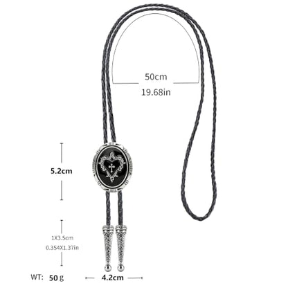 GelConnie Bolo Tie for Women Heart Cowboy Necktie Flower Gothic Mens Bolo Ties Bolero Necklace Red Western Ties for Men - color: Black Heart Tie Necklace