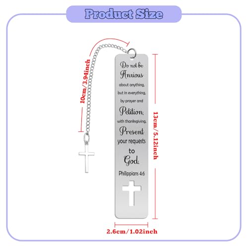 Christian Bookmark Gifts for Women Girls Boys Inspirational Religious Book Mark Markers Faith Bible Bookmark for Women Friends Baptism Gifts for Teen First Communion Gift for Girls Back to School Gift - color: Bible Verse Metal Bookmark 10