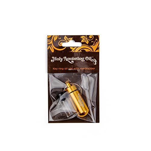 Anointing Oil Bottle Accessory Kits, Bulk Set of All 8 Containers, Plastic Eyedropper & Small Empty Glass Vial, Screw Top Metal Holder, Protective Travel Set for Holy Oils, Botellas Para Aceite Ungido