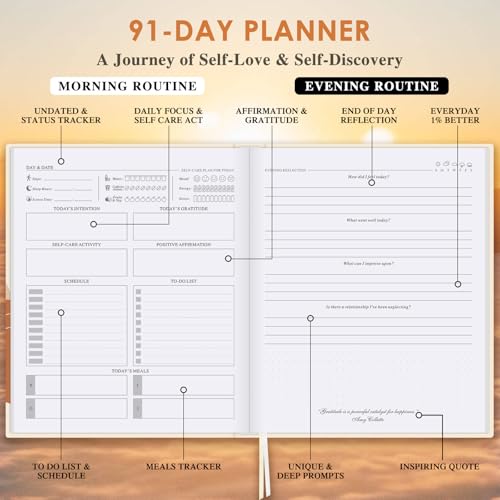 Lanpn Self Care Journal for Women, Self Love Guided Journals with Prompts, Daily Reflection Wellness & Gratitude Planner, 5 Minute Mental Health Notebook, Mindfulness Mood Log, 240 Pages - color: Moon