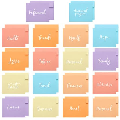 Fullhawl 18 Pcs Prayer Envelopes Motivational Words Christian Gift, Pastel - style: Pastel