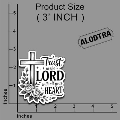 (3PCS) Trust in The Lord with All Your Hear Vinyl Sticker Pack Durable Waterproof Stickers for Laptop Water Bottle Car Bumper Phone Case - color: Trust in the Lord With All Your Heart