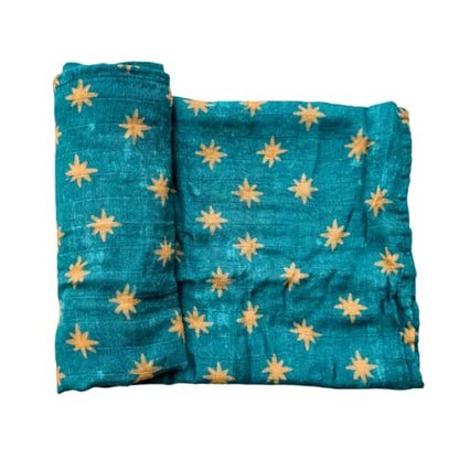 Our Lady of Guadalupe Catholic Baby Swaddle | Mary's Mantle Soft & Luxury Baby Muslin Cotton Swaddle Blanket | Newborn Essentials for Girls and Boys | 47" X 47" Our Lady of Guadalupe Stars Swaddle