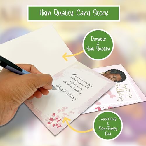African American Expressions Maya Angelou Greeting Cards Assortment Box – 18 Inspirational Greeting Cards with Envelopes - Use for Birthday, Encouragement, Graduation, Sympathy, Mother's Day & More - style: Assortment 780