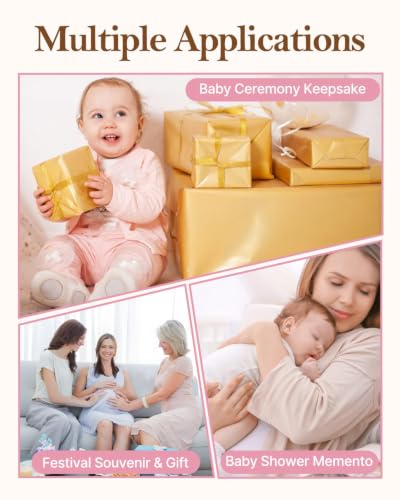 Baptism Gifts for Girls, My First Rosary and Keepsake Box, Catholic Pink Rosary Baptism Gifts, First Communion & Baby Dedication Gifts for Newborn Baby Girls