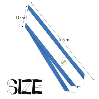 Graduation Satin Sash Scarf 72" Stole - color: Nicaragua Flag
