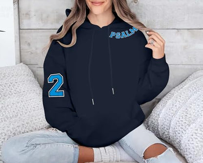 FAYALEQ Christian Sweatshirt For Women God Is Good Hoodies Graphic Tops - color: Dark Blue-23, size: XX-Large