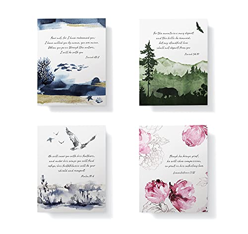 Twigs Paper Christian Sympathy Cards, 24 Bible Verse Blank Note Cards - color: Bible Verses, size: 24-Count