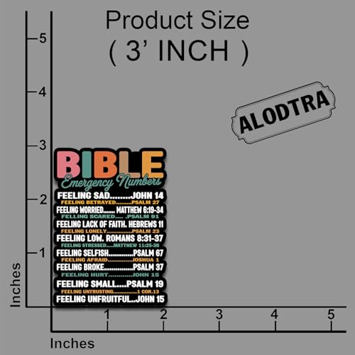 (3PCS) Bible Emergency Numbers Sticker Waterproof Vinyl Decal for Laptop Water Bottle Christian Reference Numbers Bible Verse Faith Sticker for Adults Teens. Size 3" x 2" - color: Bible Emergency Numbers Sticker-2