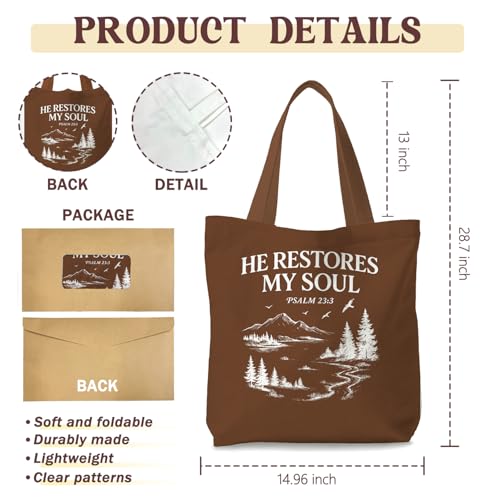 Bible Tote Bags Cute Christian Preppy Canvas Tote Bag Christian Gifts for Women Reusable Shopping Bags(Parent) - color: Bible-14
