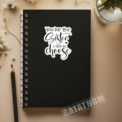 (3Pcs) You’re The Sister I Got to Choose Sticker – Best Friend Quote Stickers for Sisters Besties Friendship Soul Sister in Law, Waterproof Vinyl Decals for Laptop Water Bottle Scrapbook, 3" x 2.5" - color: You're the Sister I Got to Choose