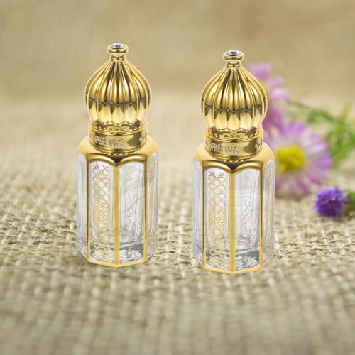 FRCOLOR Essential Oil Dropper Bottles 3 Pack 2.04 X 0.86 X 0.86 in Refillable Glass Bottles for Perfume Aromatherapy Travel Leak-Resistant Empty Containers