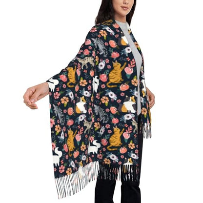 Prayer Shawls and Wraps for Women, Jesus Christian Gifts Bible Scarf Super Soft Fashion Shawl With Tassel - color: Black1