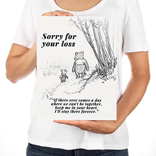 Andaz Press Jumbo Sympathy Card with Envelope, Sorry For Your Loss Card, Keep Me In Your Heart, Loss of Pet, Condolences Card with Big Blank Space to Send to Friends, Family, 8.5" x 11", 1-Pack - color: Keep Me In Your Heart, I'll Stay There Forever