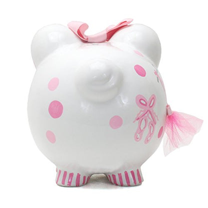 Child to Cherish Ceramic Piggy Bank for Girls, Ava's Tutu - color: Ava's Tutu