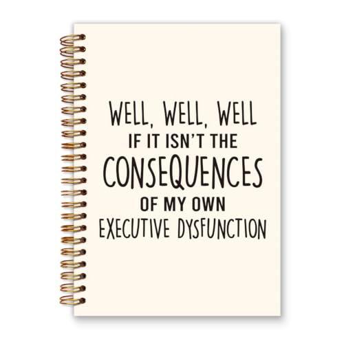 Trendy Mental Health Spiral Notebook Journal,Anti Anxiety Psychology Lined Hardcover College Ruled Spiral Notebook,College School Supplies,Therapist Notebook for School Student Teacher - color: white