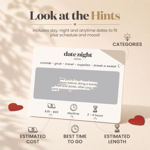 40 Scratch Off Date Night Ideas, Couples Gifts, Anniversary, Wedding & More