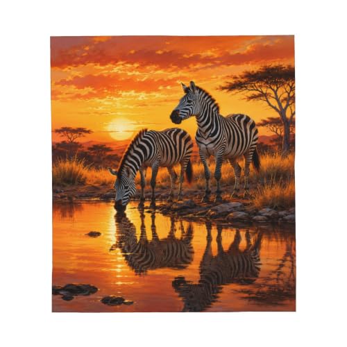 jerkboo African Zebra Throw Blanket Gift 50"x60" - color: African Zebra, size: 60"x50"