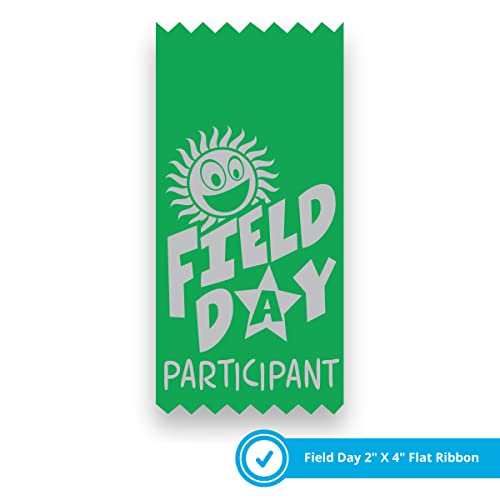 2024 School Field Day 100 Students Pack. Six Items per Student: 1- Ribbon, 1-2.25" Ribbon Topper Sticker, 1- Trophy Brag Tag, 1- Shoe Brag Tag, 1-3D Flexible Brag Stick, & 1- Purple Cable Ring - size: 100 Student Packs